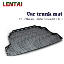 EALEN 1PC rear trunk Cargo mat For Hyundai Elantra Sedan 2004-2017 Styling Boot Liner Tray Waterproof Anti-slip mat Accessories mat rear trunk lid cover trim for hyundai elantra 2007 2010 сед polyurethane