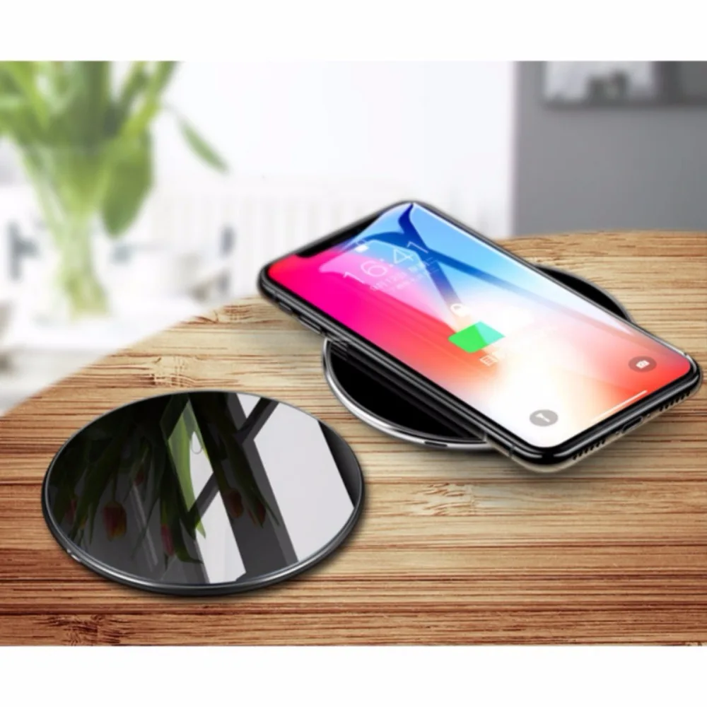 Qi Wireless Charger Flat Fast Charging 10W USB Wireless Charger Pad for