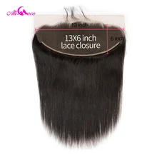 Ali Coco бразильские прямые волосы Кружева Фронтальная 13*6 ухо к уху Кружева Фронтальная застежка 8-20 дюймов швейцарское кружево натуральный цветные волосы Реми