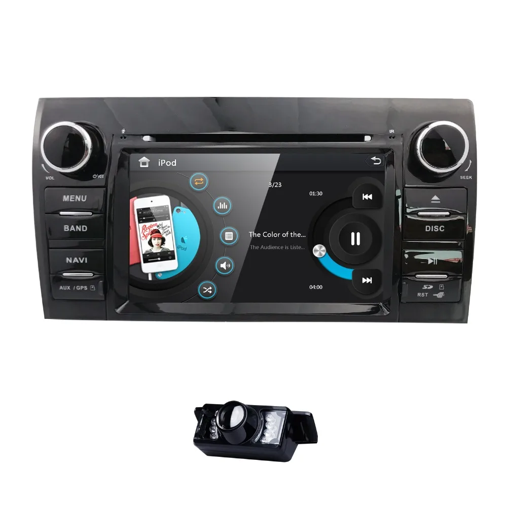 Excellent HIZPO 2 Din Touch screen 7" Car DVD player for Toyota Tundra 2007-2013 Toyota Sequoia 2008-2014  GPS SD USB  DVR Free Camera 1