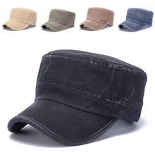 Модная мужская хлопковая потертая армейская Кепка, Мужская Повседневная дышащая однотонная бейсболка, бейсболки, регулируемая летняя Новинка Harajuku