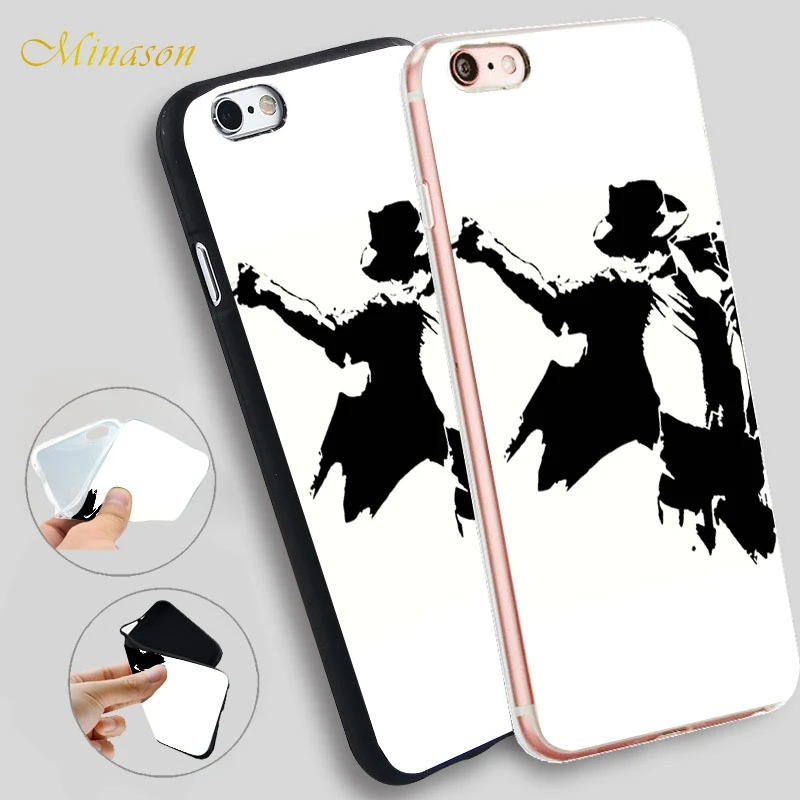 Minason michael jackson sticker Mobile Phone Shell Soft TPU Silicone