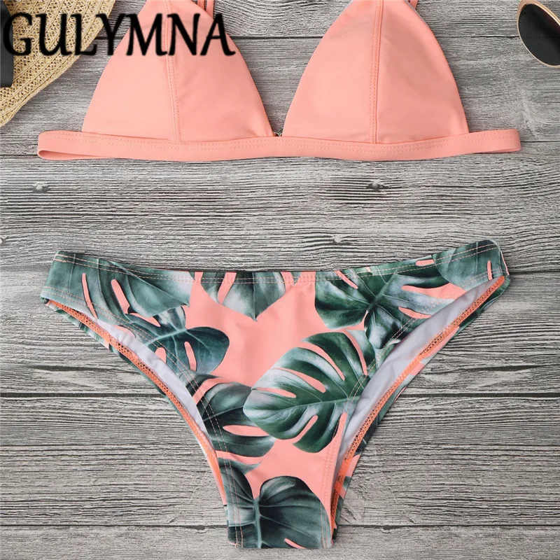 

GULYMNA 2019 Print Bikini Push Up Swimwear Women Low Waist Swimsuit Mayo Biquini Maillot De Bain Femme Beach Wear Bathing Suits