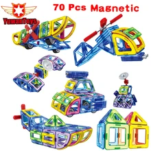 New 2017 70Pcs Set Magnetic Designer Building Blocks Models Building font b Toy b font Plastic