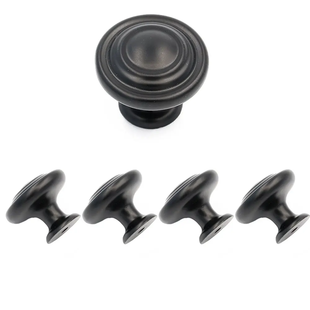 

Goldenwarm Black Cabinet Knobs Round Drawer Knobs Kitchen Cabinet Hardware Furniture Hardware Modern Cupboard Door Knobs