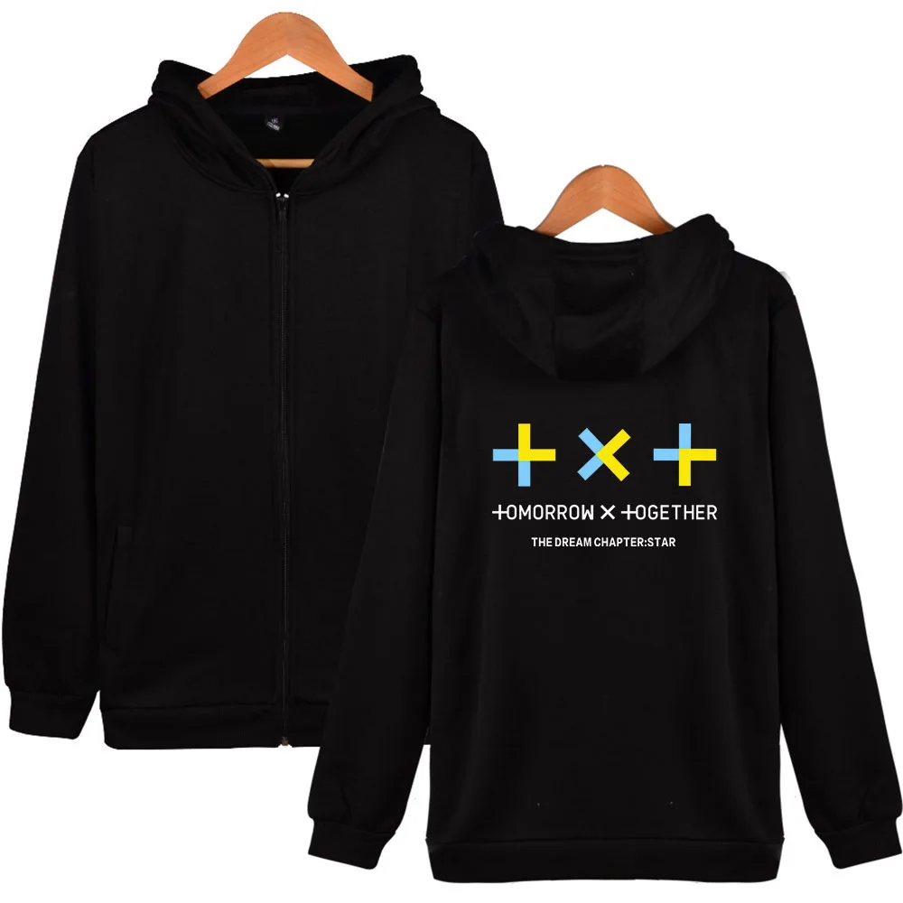 XXS XXXL 2021 Новое прибытие Дешевые kpop куртка txt группа TXT Толстовка завтра X вместе