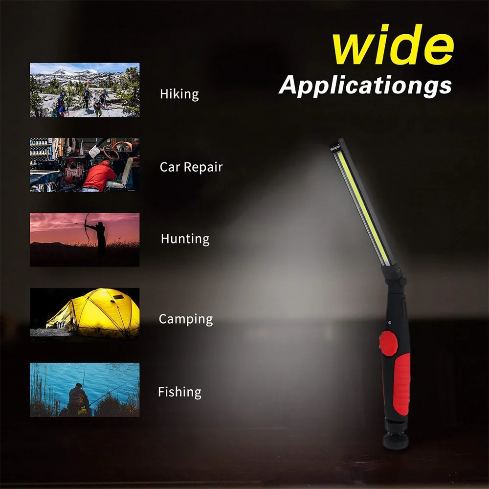 

New Multifunction lanterna Portable Rechargeable COB LED Slim Work Lights linternas led de alta potencia linterna flash light