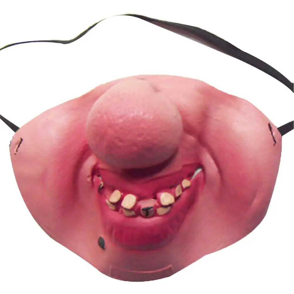 

New Funny Adult Party Mask Latex Clown Role Playing Half Face Scary Scary Mask Masquerade Halloween Party Decoration #EW