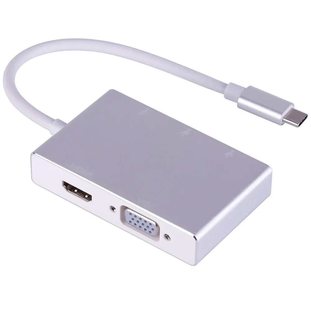 5 в 1 Тип C USB 3 HDMI VGA OTG концентратор адаптер конвертер кабель для компьютера