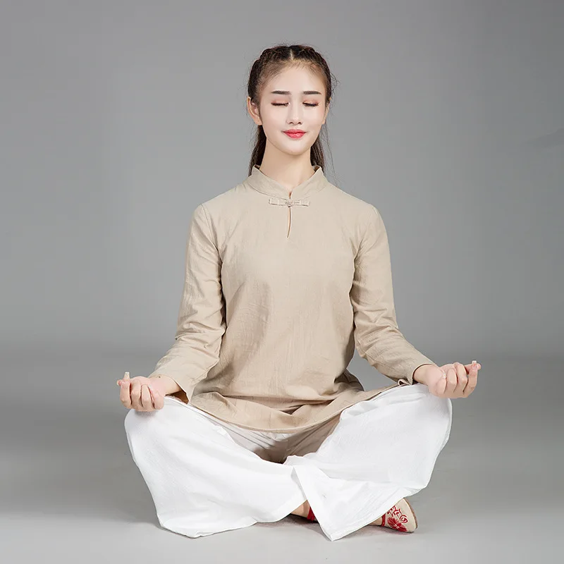 Высококачественная хлопковая льняная одежда для мужчин и женщин Wudang Tai Chi