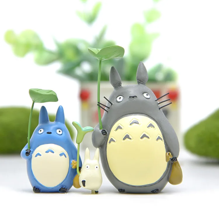 Япония мини Тоторо фигурка из смолы игрушки аниме Ghibli Миядзаки lucky фигурка Totoro модель коллекционное украшение для детей