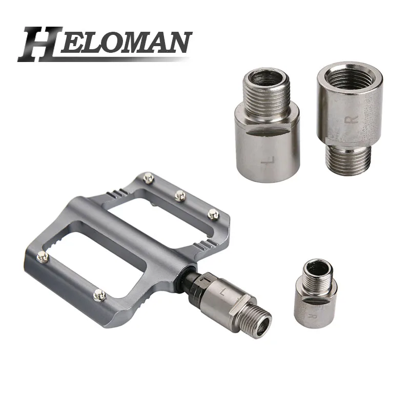 

One Pair Steel Pedal Extenders Bicycle Pedal Spacers for MTB Road 9/16 Inch Pedal Adapters Spacers
