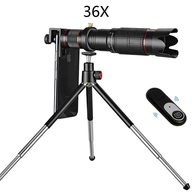 

Bluetooth Control 4K HD 36x Single Focus Monocular Zoom Mobile Phone Telescope Lens Telephoto External Smartphone Camera Lens