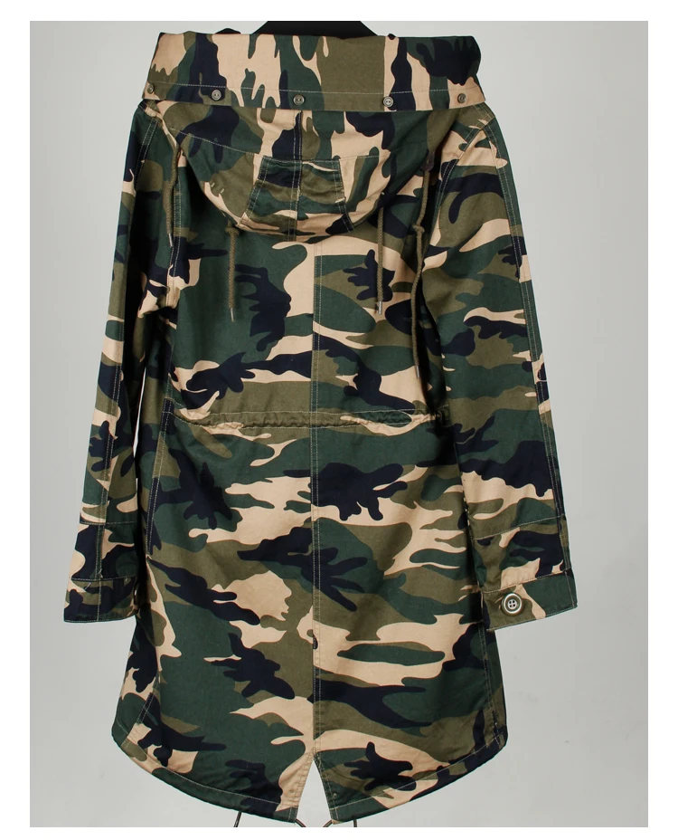 long camo trench coat