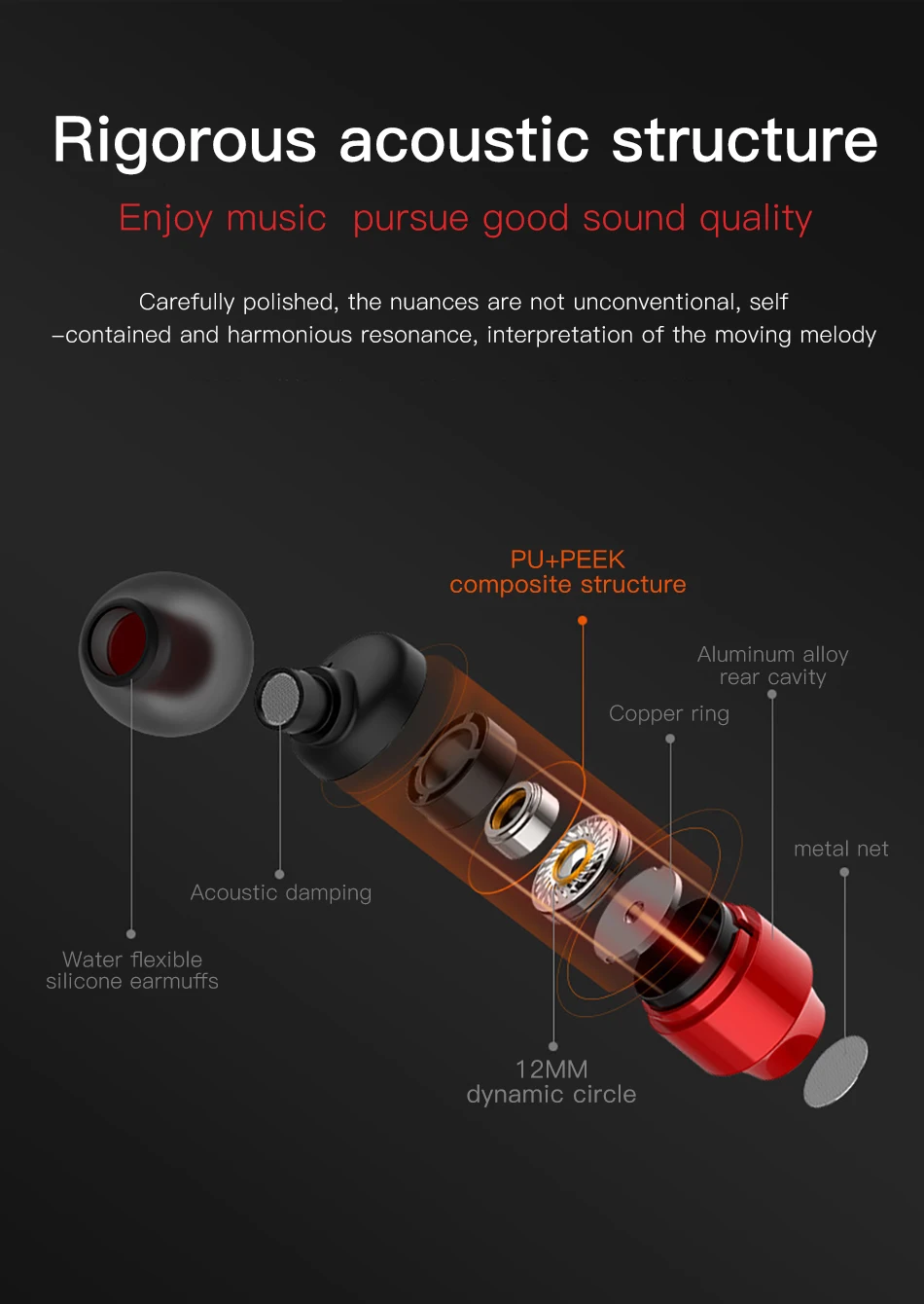 ACCEZZ магнитные наушники с микрофоном 3,5 мм In-Ear Super Hi-Fi стереонаушники для Xiaomi samsung iphone Проводная Спортивная гарнитура