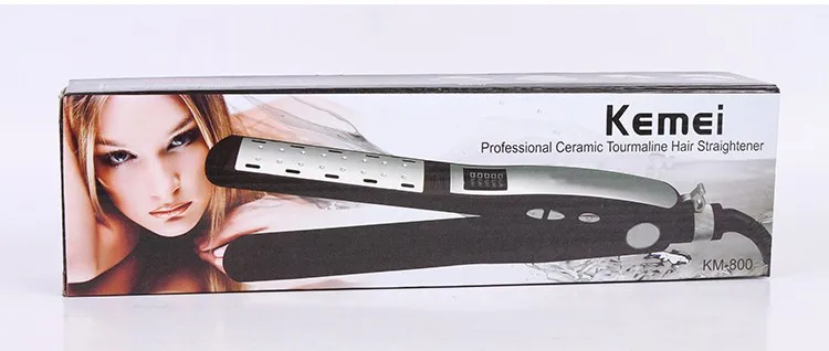 KEMEI ЖК-дисплей турмалин керамические выпрямители cepillo alisador de pelo Профессиональный Выпрямитель для волос KM-800