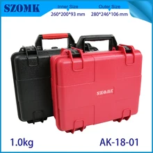 Водонепроницаемый пластиковый жесткий ящик для переноски pp и abs всепогодный чехол для инструментов с губка внутри 280x246x106 мм szomk