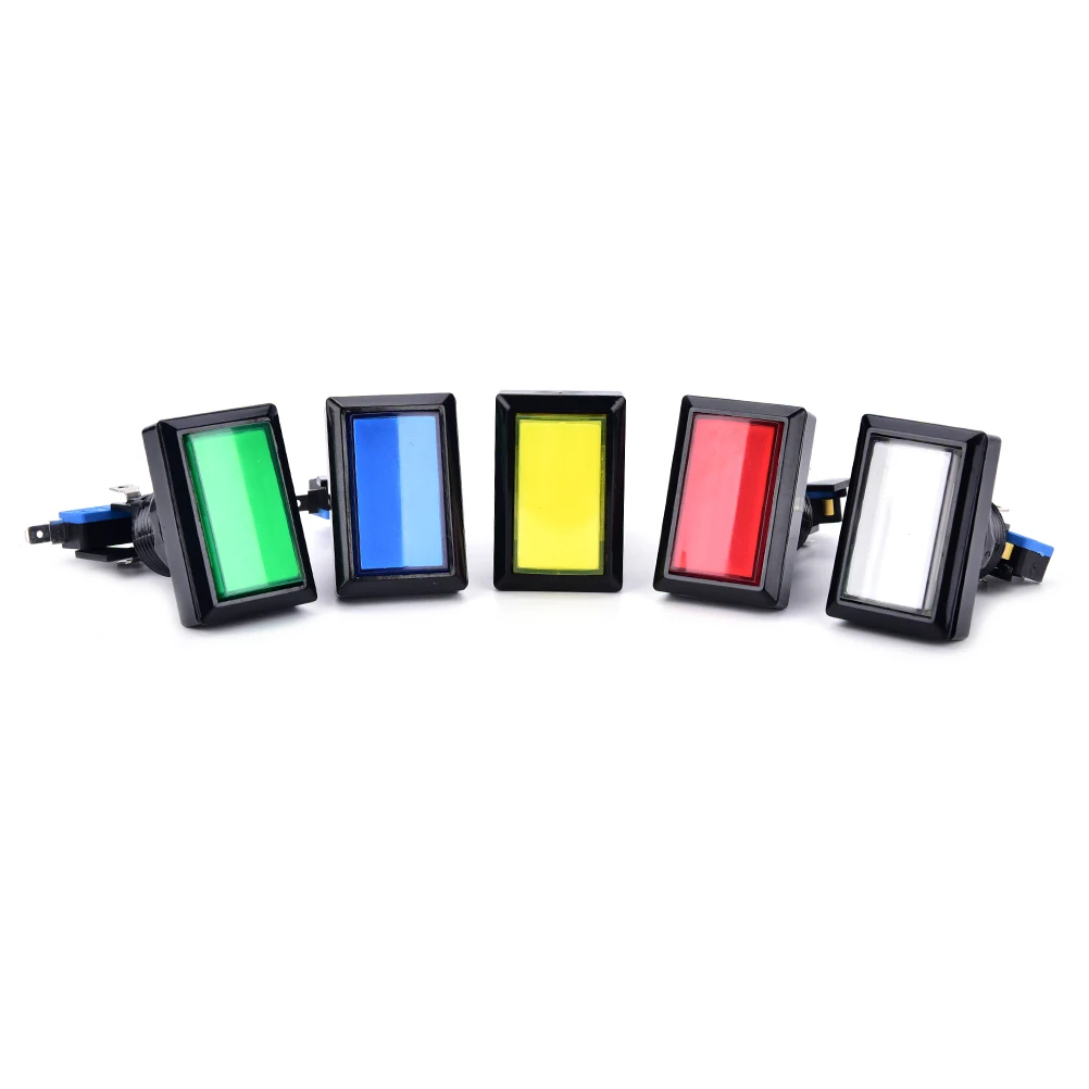 

1PCS Rectangle game machine push button arcade LED momentary push button illuminated push button