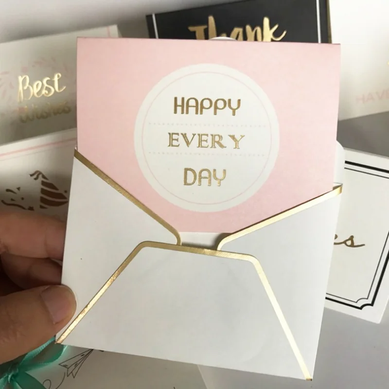 us 3 02 5 off 10 pcs pack lovely merry christmas thanks giving day thank you greeting card postcard birthday letter envelope gift card in paper thank you post card