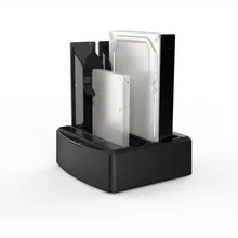 Full plastic Sata II to USB3.0 2.5″/3.5″ SSD/HDD hard disk docking station support off-line clone function for Laptop Mac