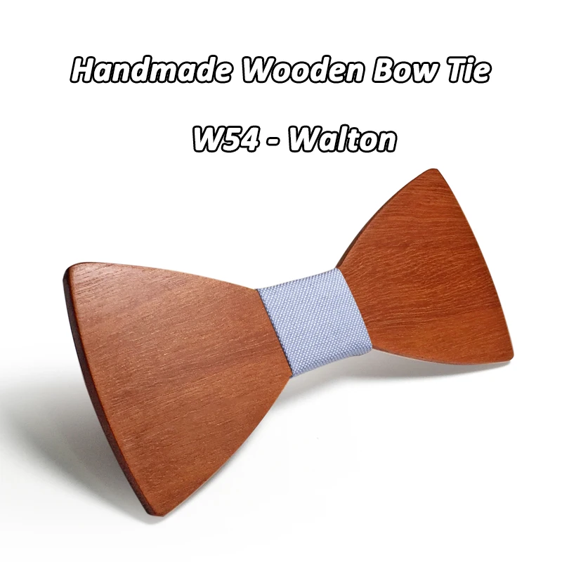 Mahoosive бренд Для Мужчин's деревянная Бабочка бант в качестве аксессуара деловые галстуки деревянный лук галстук-платок - Цвет: W54