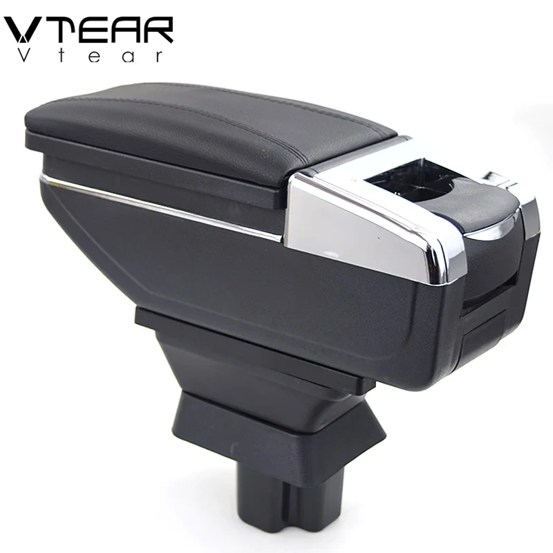 

Vtear For Mazda 2/Demio/Mazda2 armrest box PU Leather central Store content box with cup holder products car-styling accessories