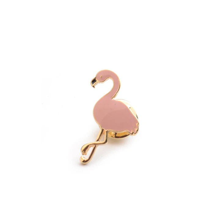 

WEISHUOLI Fashion Cute Flamingos Enamel Brooch Pin Metal Animal Badge 2018 New Clothing jewelry Accessories Wholesale For Women