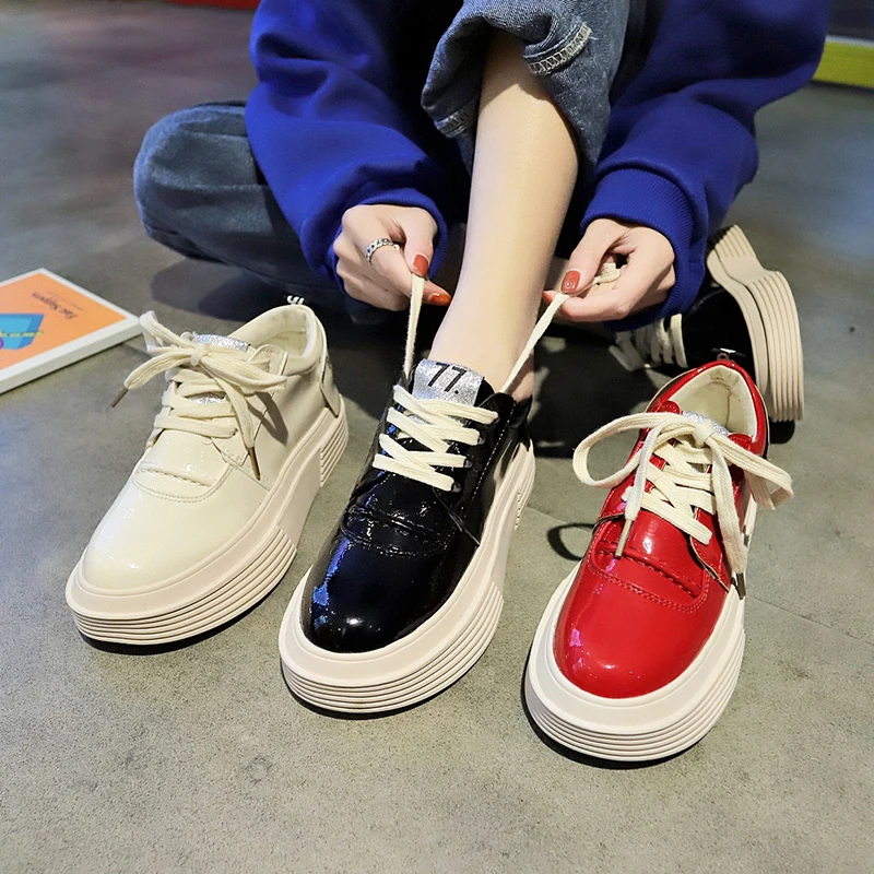 

HEE GRAND Women Casual Flats Women's Fashion Spring and Autumn Shoes with Flat Platform Solid Shoes Size 35-39 XWD7404