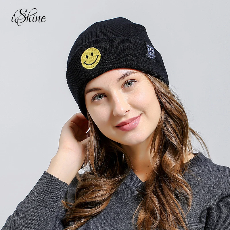 2017 Super Cute men and women Emoji Knitted Caps Hats Smile Cry Beanies