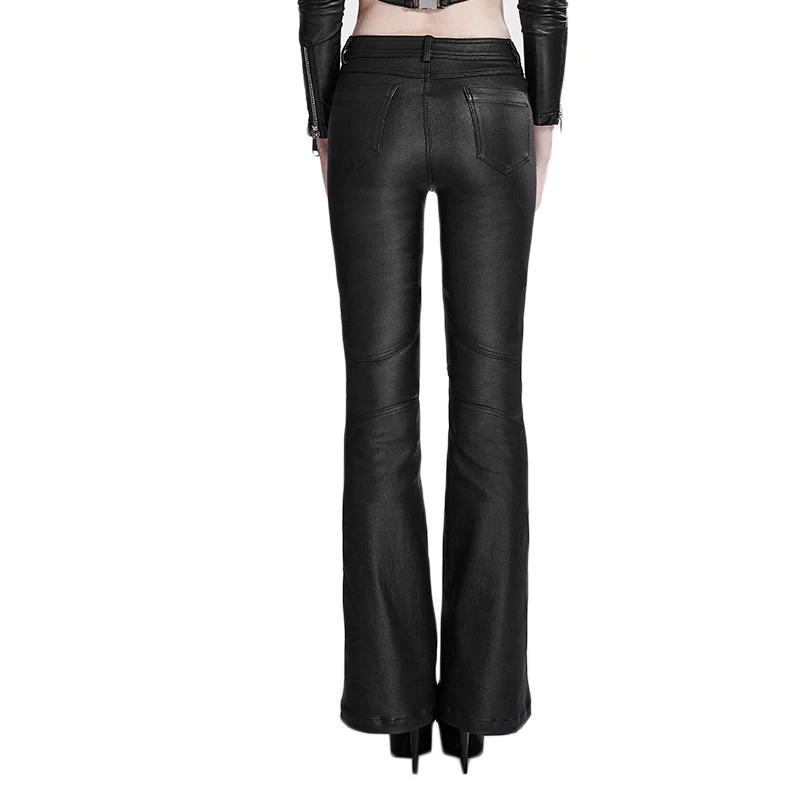 Punk Bell Mujeres bottomed Cintura Pantalones Luz Gimnasio Verano Adhesivo Largos Llamarada Alta Black De Steam Gótico Moda APqwAd