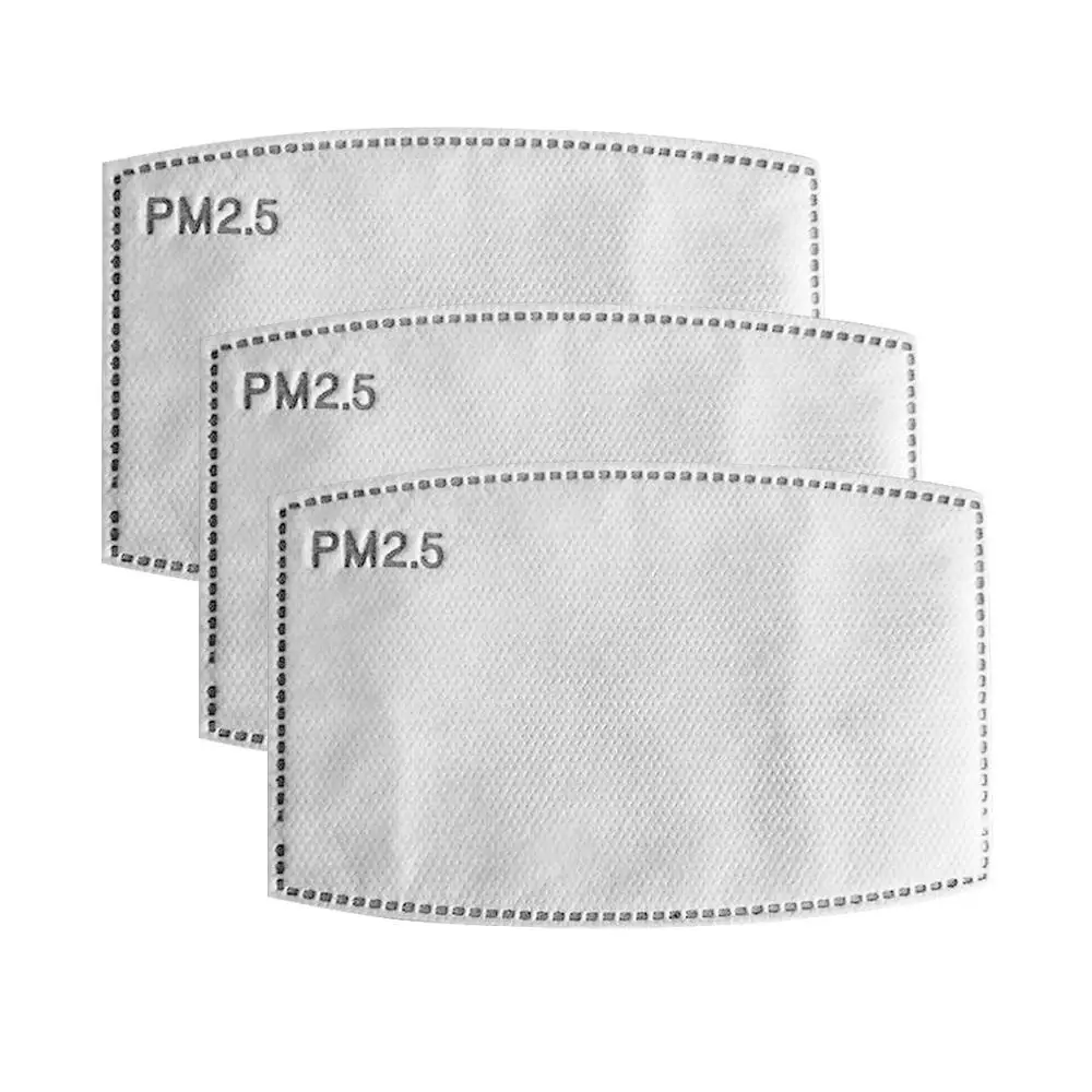 

20pcs/pack 5 layers Activated carbon filter PM2.5 Filter paper Anti Haze mouth Mask Replaceable Insert Health Care L3