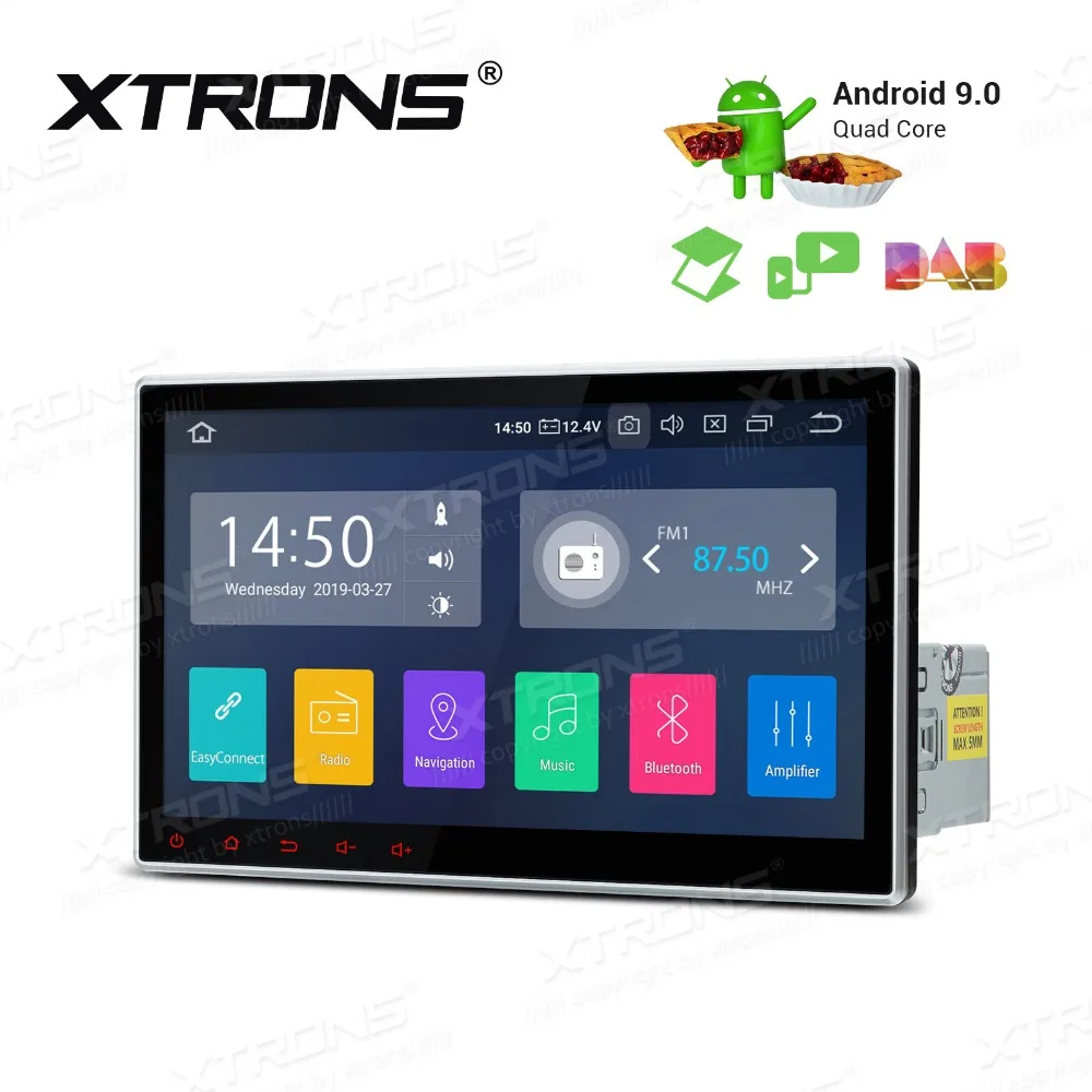 XTRONS 1 Din универсальный Радио Аудио 10," Android 9,0 автомобильный стерео плеер рулевое колесо gps Canbus навигация OBD без DVD