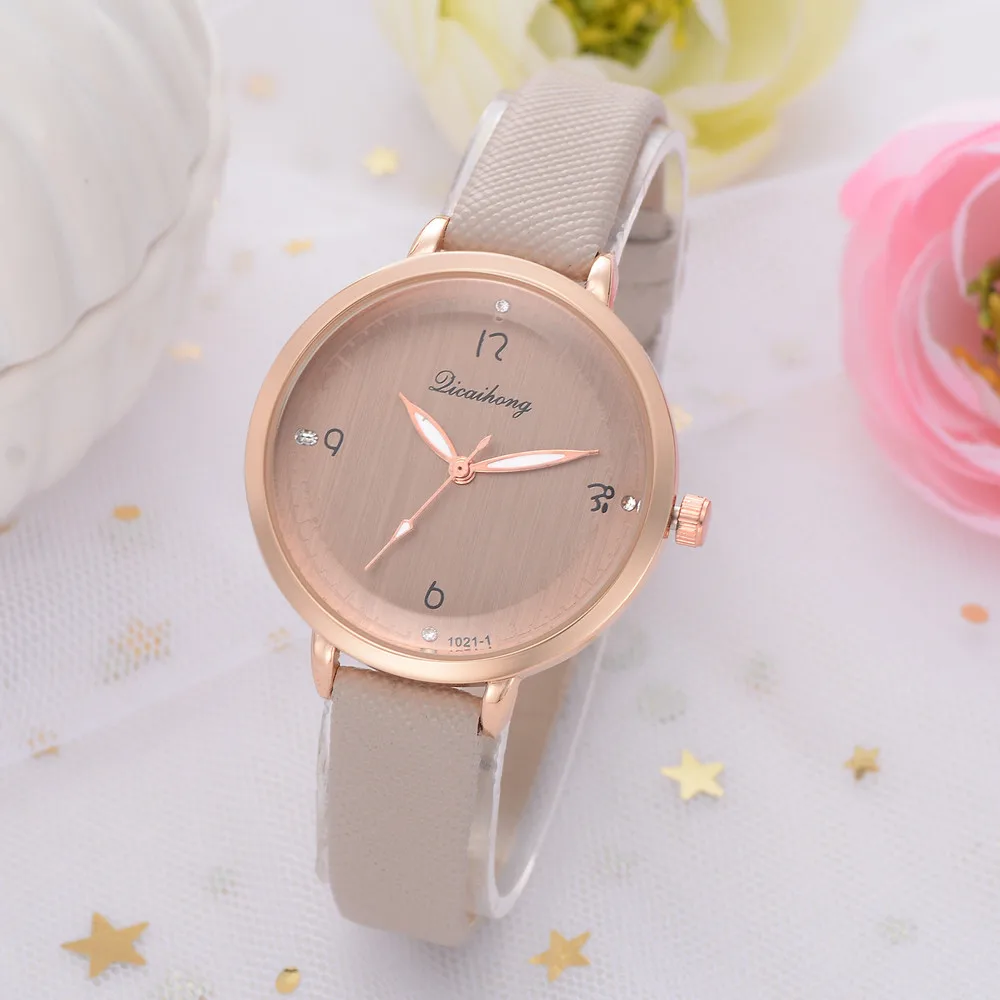 

Women Fashion Luxury Leisure Leather Band Quartz Watch relogio feminino relojes para mujer Ladies Watches Analog Clocks New B40