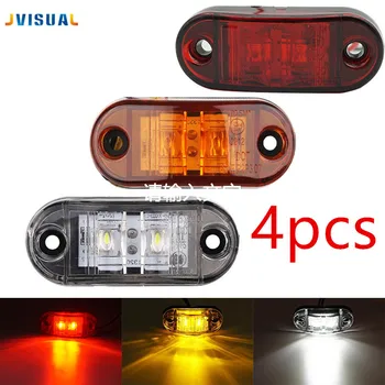 

4pcs LED Side Marker Blinker Lights Waterproof ABS Piranha Brake Signal Lamp 12/24V For Car Truck Trailers Lorry