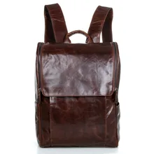 Nesitu Vintage Unisex Kaffee Echt Haut Aus Echtem Leder Frauen Männer Rucksack Männer Reisetaschen 14 ”Laptop Tasche # M7344