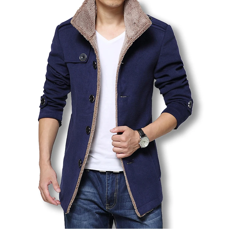 Hot Sale Men's jacket Causal Long Warm Jackets Mens