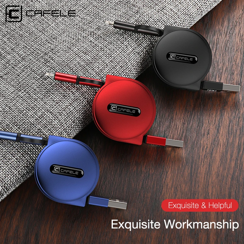  Cafele 2 in 1 Micro USB Kabel für iPhone Mini USB Kabel Versenkbare Tragbare Ladekabel für iPhone 8