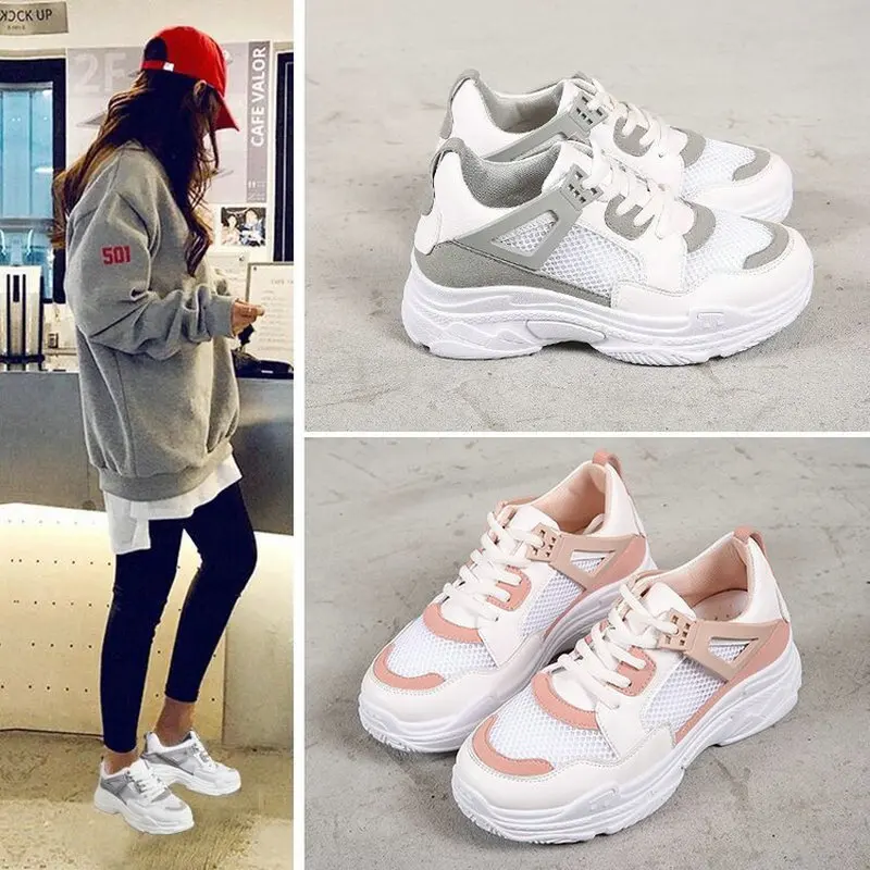 

Tleni sneakers female summer mesh breathable 2019 spring wild ulzzang super fire sports shoes ZK-130