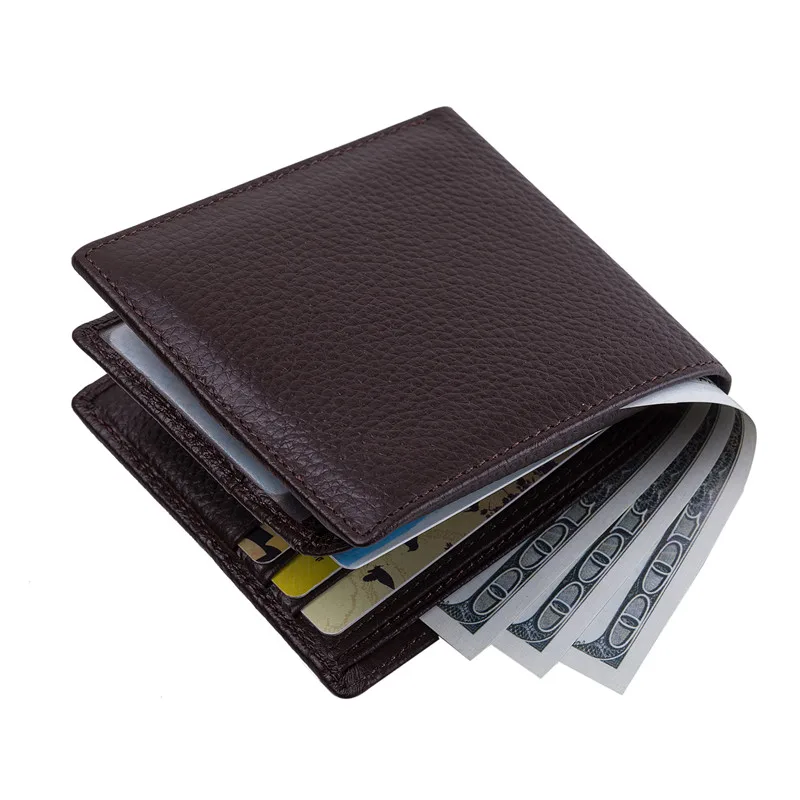 Bricraft Stylish Mens RFID Blocking Genuine Leather Wallet for Men Black Bifold Slim Badge RFID Wallet 10 Card Slots 3