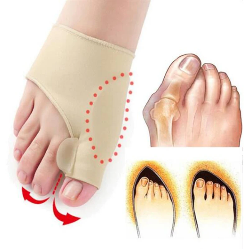 

1 Pair Hallux Valgus Gel Foot Toe Separator Protector Bunion Adjuster Pain Relief Straighten Bent Toes Foot Care Tool