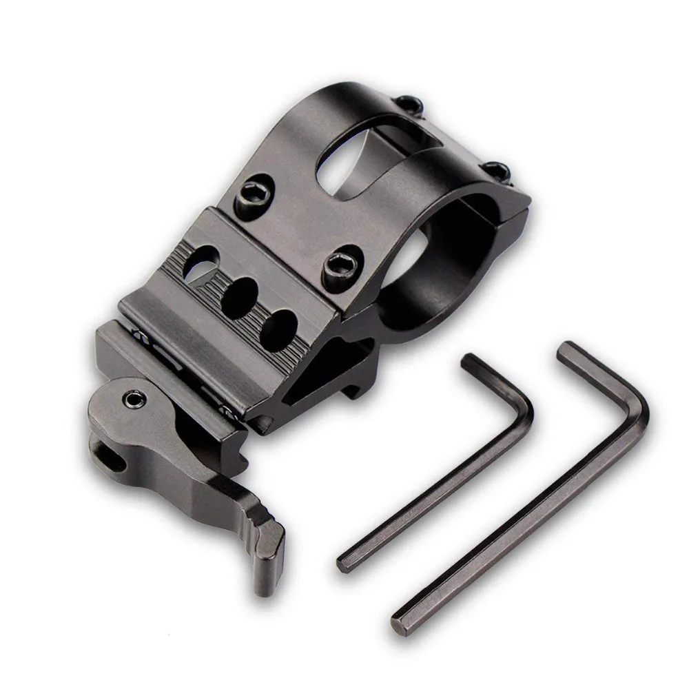 Tactical 1" Offset Quick Release Picatinny Rail Mount for Laser