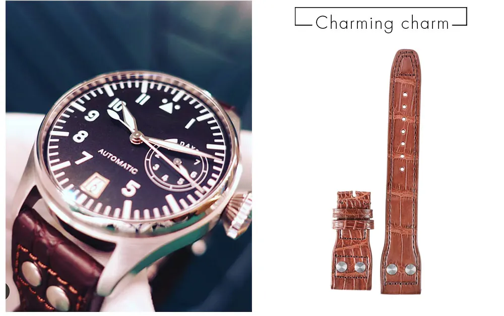 para IWC PILOT CHRONOGRAPH Watch Band Bracelet