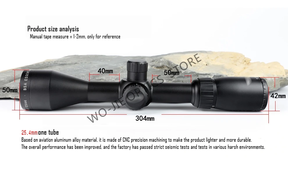 BSA ESS3-12X44SP тактический прицел для снайпера оптический прицел Охотничья винтовка с прицелом air red dot страйкбол аксессуары для винтовки