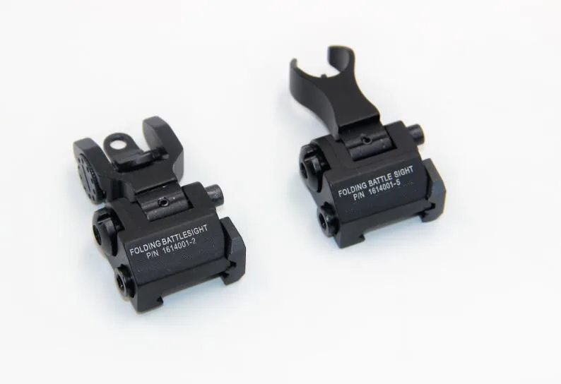 

Tactical Metal Iron Sight O-Shape front Sight, Front and Rear Battle Sight,Folding Back-up Sights, Rifle Airsoft Gun Accessories