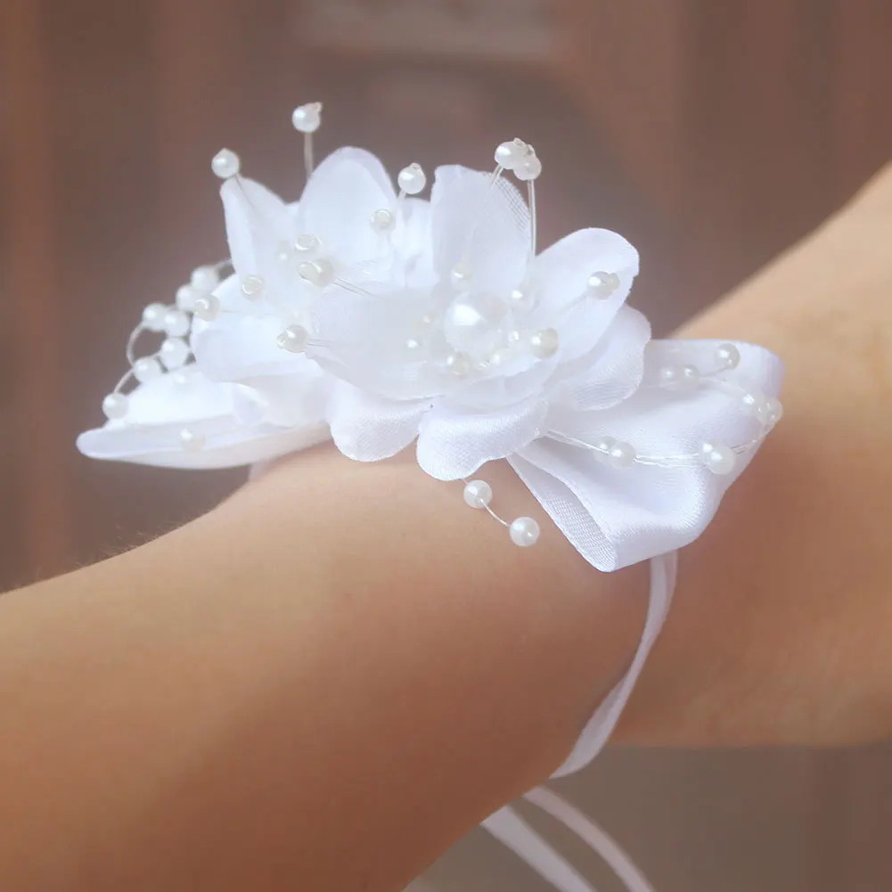 Flower Bracelet For Bridesmaids Accessories Wedding Hands Corsage Wedding Corsages Hand Corsage Flowers Girls Flowers White Flower Bracelet For Bridesmaids Accessories Wedding Hands Corsage Wedding Corsages Hand Corsage Flowers Girls Flowers White
