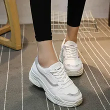 

2018 Women Sneakers White Black Pink Platform Womens Casual Shoes Ladies Basket Femme Trainers Zapatillas Deportivas Mujer #8805