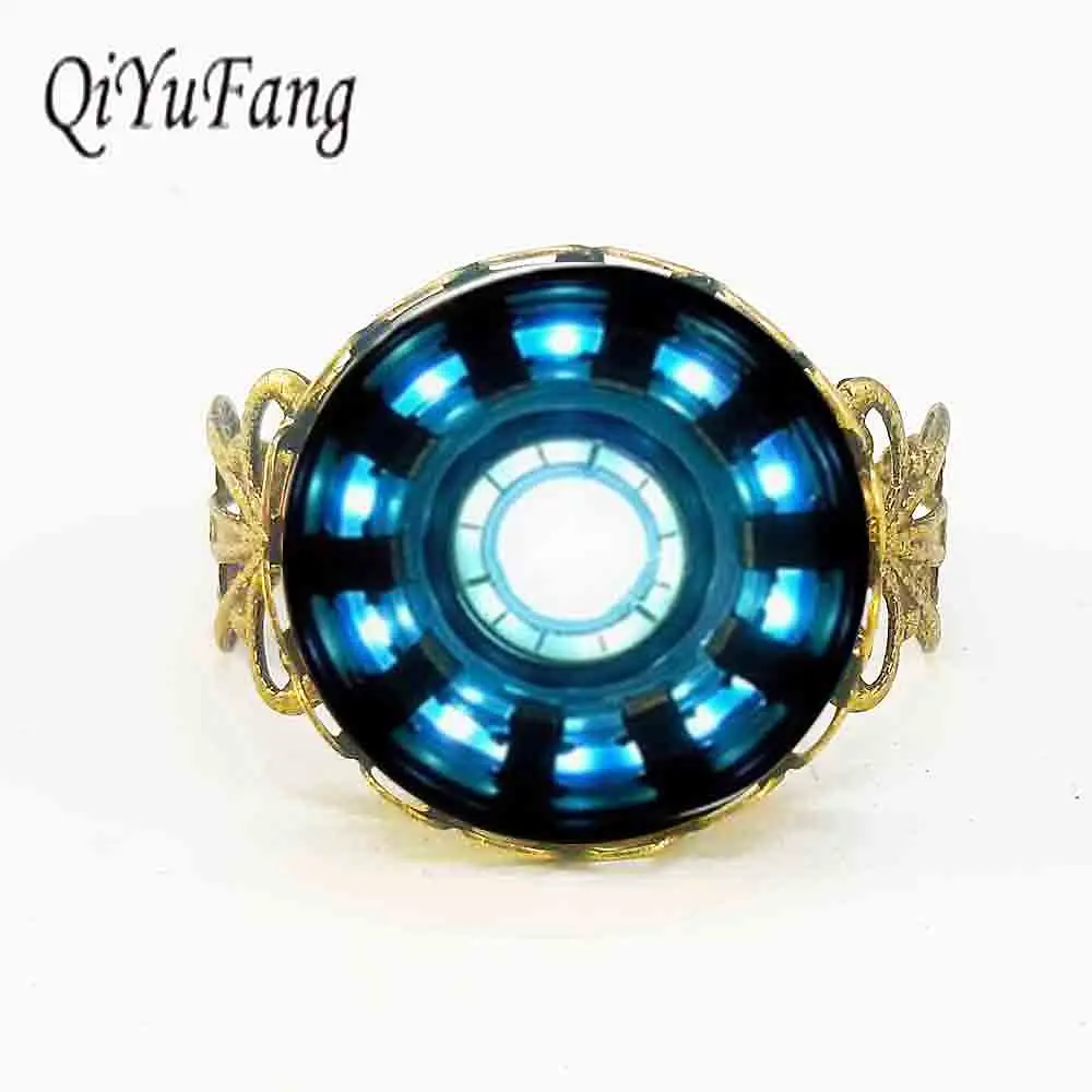 

US Movie Iron Man Arc Reactor Tony Stark 1pcs/lot bronze silver Ring Avengers Age of Ultron jewelry dr who 2018 adjustable ring