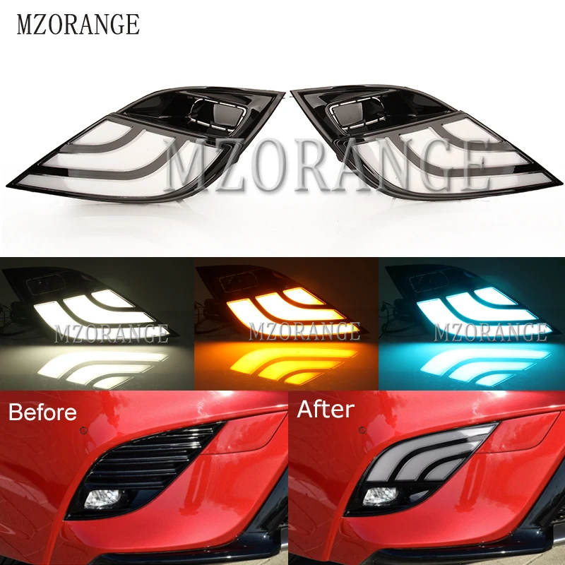 

MZORANGE 2PCS Flowing Turn Signal For Toyota Camry SE XSE 2018 2019 LED Daytime Running Light Relay 12V DRL Fog Lamp Decoration