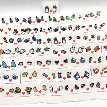 Новое поступление 50 пар сережки-гвоздики с изображением героев мультфильма «Принцесса Ститч», «Минни», «Микки Маус», женские серьги-гвоздики в подарок, модные ювелирные изделия, аксессуары E-9