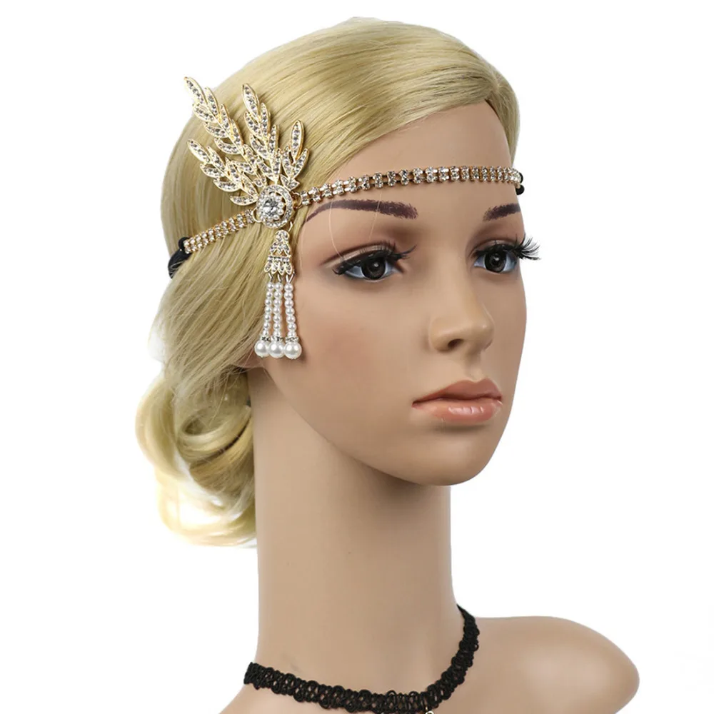 1920s Vintage Headband Great Gatsby Rhinestone Head Wear Women Flapper